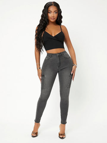 SXY Flap Pocket Skinny Jeans SXY Flap Pocket Skinny Jeans