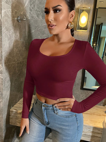 SXY Scoop Neck Crop Tee SXY Scoop Neck Crop Tee