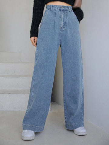 DAZY High Waist Slant Pocket Wide Leg Jeans DAZY High Waist Slant Pocket Wide Leg Jeans