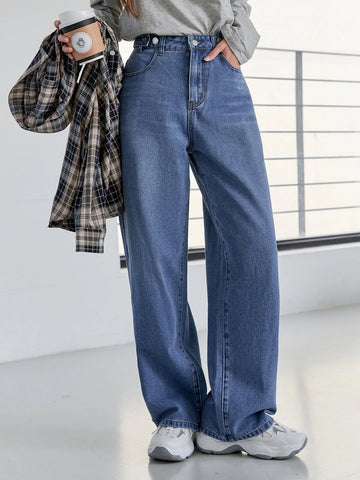 DAZY High Waist Bleach Wash Wide Leg Jeans DAZY High Waist Bleach Wash Wide Leg Jeans