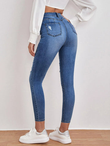 High Waisted Ripped Skinny Jeans High Waisted Ripped Skinny Jeans