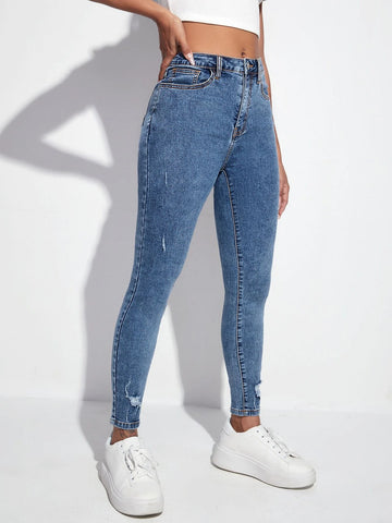 Ripped Skinny Cropped Jeans Ripped Skinny Cropped Jeans