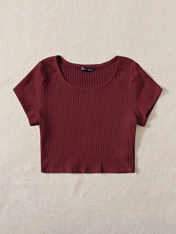 EZwear Solid Rib-knit Top EZwear Solid Rib-knit Top