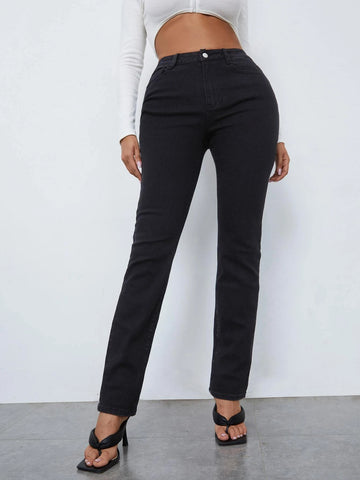 High Waisted Lace Up Back Jeans High Waisted Lace Up Back Jeans