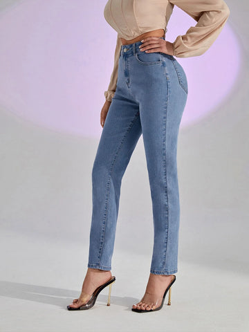 High Waist Cut Out Jeans High Waist Cut Out Jeans