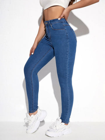 High Waist Skinny Cropped Jeans High Waist Skinny Cropped Jeans