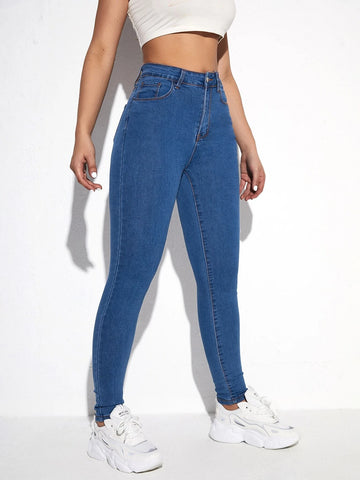High Waist Skinny Cropped Jeans High Waist Skinny Cropped Jeans