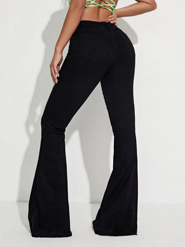 Ripped Flare Leg Jeans Ripped Flare Leg Jeans