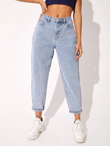 Washed Mom Fit Jeans Washed Mom Fit Jeans