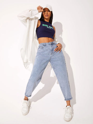 Washed Mom Fit Jeans Washed Mom Fit Jeans