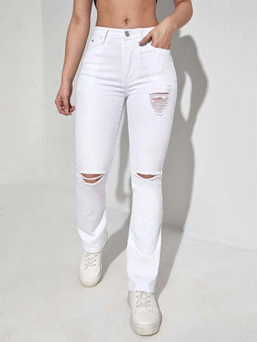 Ripped Solid Jeans Ripped Solid Jeans