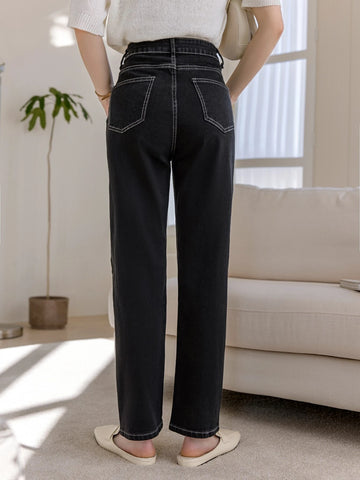 Dazy-Less Slant Pocket Straight Leg Jeans Dazy-Less Slant Pocket Straight Leg Jeans