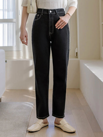 Dazy-Less Slant Pocket Straight Leg Jeans Dazy-Less Slant Pocket Straight Leg Jeans