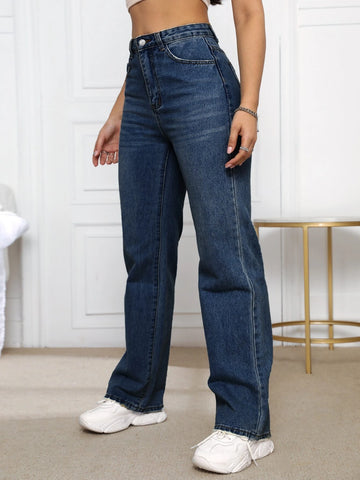 High Waist Solid Jeans High Waist Solid Jeans