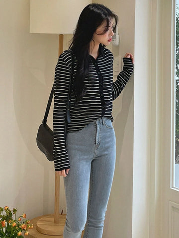 DAZY Solid High Waist Skinny Jeans DAZY Solid High Waist Skinny Jeans