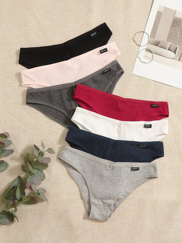 7pack Solid Rib Panty 7pack Solid Rib Panty