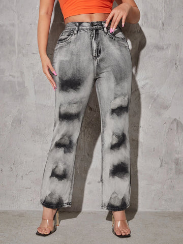 High Waist Straight Leg Jeans High Waist Straight Leg Jeans