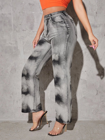 High Waist Straight Leg Jeans High Waist Straight Leg Jeans