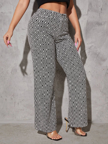 Geo Print Bootcut Jeans Geo Print Bootcut Jeans