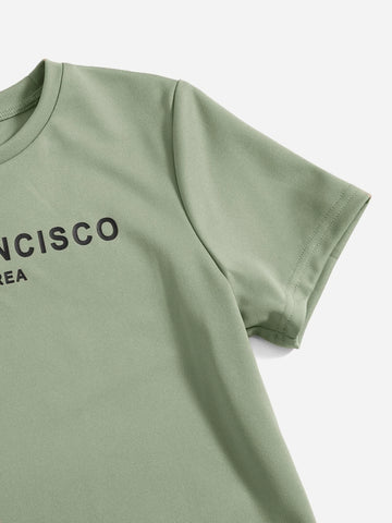 Boys Letter Graphic 2 Top & 1 Shorts & 1 Sweatpants Boys Letter Graphic 2 Top & 1 Shorts & 1 Sweatpants