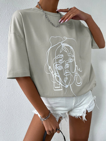 Figure Graphic Drop Shoulder Tee Figure Graphic Drop Shoulder Tee