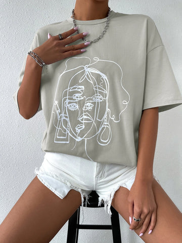 Figure Graphic Drop Shoulder Tee Figure Graphic Drop Shoulder Tee