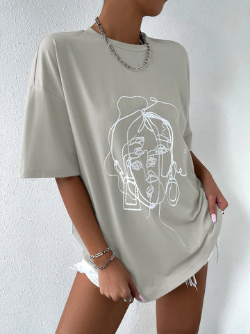 Figure Graphic Drop Shoulder Tee Figure Graphic Drop Shoulder Tee