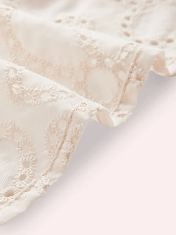 Twist Front Cutout Eyelet Embroidery Top Twist Front Cutout Eyelet Embroidery Top