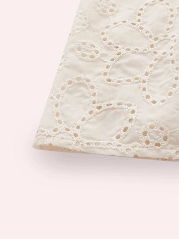 Twist Front Cutout Eyelet Embroidery Top Twist Front Cutout Eyelet Embroidery Top