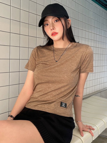 DAZY Solid Round Neck Tee DAZY Solid Round Neck Tee