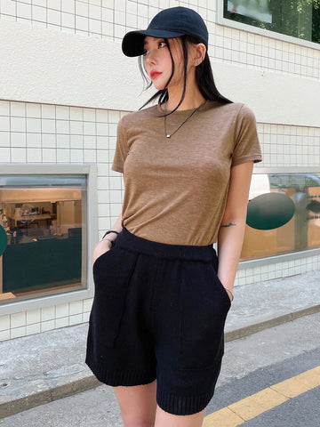 DAZY Solid Round Neck Tee DAZY Solid Round Neck Tee