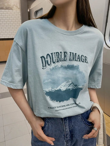 DAZY Letter Graphic Oversized Tee DAZY Letter Graphic Oversized Tee