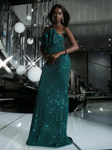 Missord Draped Front Sequins Tube Prom Dress Missord Draped Front Sequins Tube Prom Dress