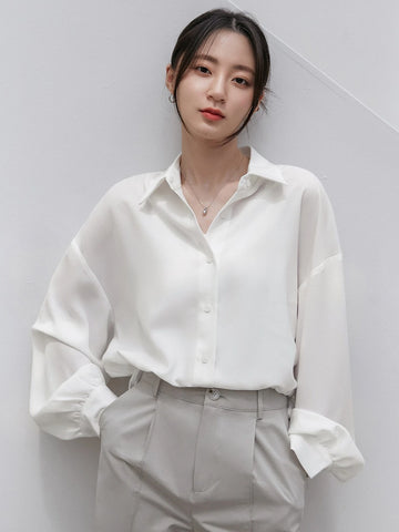 Dazy-Less Drop Shoulder Solid Shirt Dazy-Less Drop Shoulder Solid Shirt