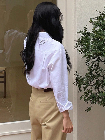 DAZY Solid Button Front Shirt DAZY Solid Button Front Shirt