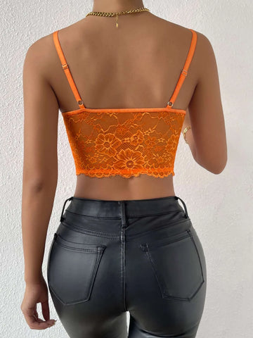 Lace Bustier Crop Cami Top Lace Bustier Crop Cami Top