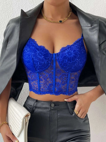 Lace Bustier Crop Cami Top Lace Bustier Crop Cami Top