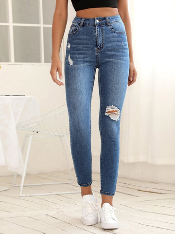 Ripped Detail Skinny Jeans Ripped Detail Skinny Jeans