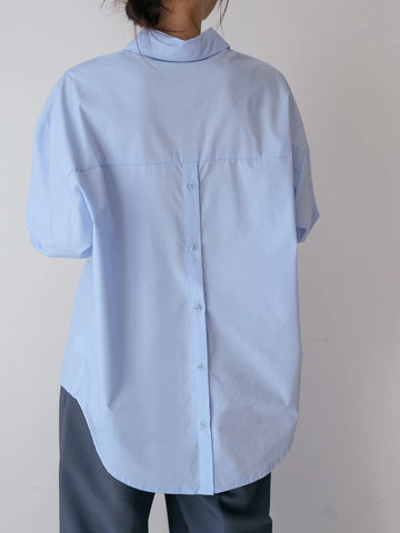 Dazy-Less Drop Shoulder Button Back Shirt Dazy-Less Drop Shoulder Button Back Shirt