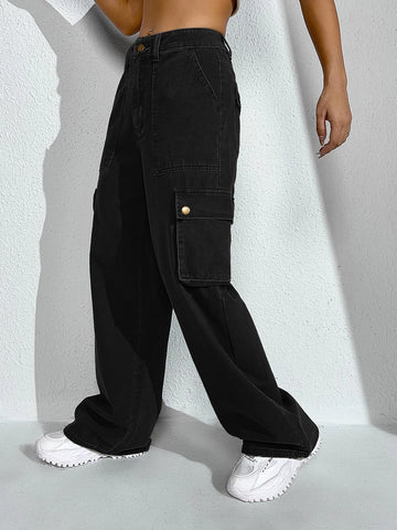 Flap Pocket Cargo Jeans Flap Pocket Cargo Jeans