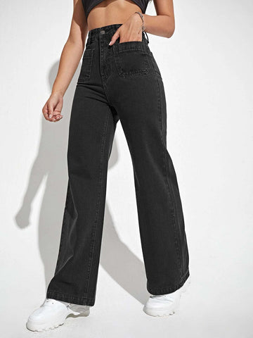 High Waist Straight Leg Jeans High Waist Straight Leg Jeans