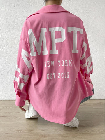 Letter Graphic Drop Shoulder Shirt Letter Graphic Drop Shoulder Shirt