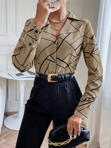 Geo Print Button Front Shirt Geo Print Button Front Shirt
