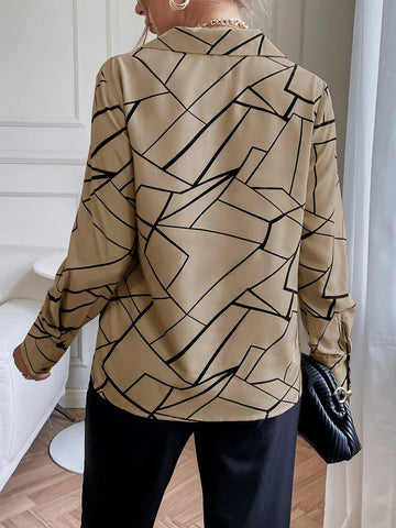 Geo Print Button Front Shirt Geo Print Button Front Shirt