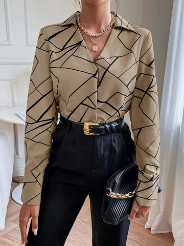 Geo Print Button Front Shirt Geo Print Button Front Shirt