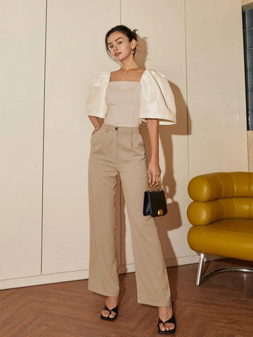 Square Neck Puff Sleeve Blouse Square Neck Puff Sleeve Blouse
