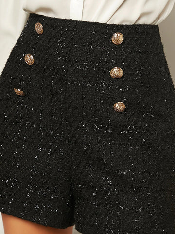 Double Breasted Tweed Shorts Double Breasted Tweed Shorts