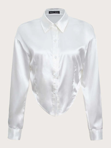 Drop Shoulder Bandana Hem Shirt Drop Shoulder Bandana Hem Shirt