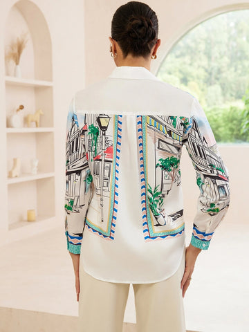 Street View Print Button Up Shirt Street View Print Button Up Shirt