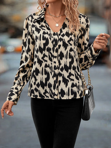 Allover Print Button Up Shirt Allover Print Button Up Shirt